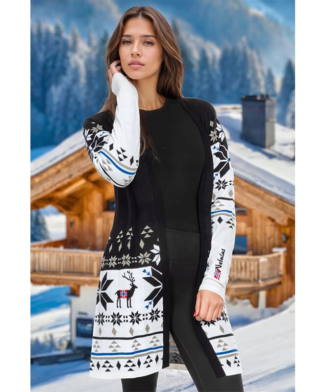 Norwegian Cardigan NOORS Women schwarz-weiß