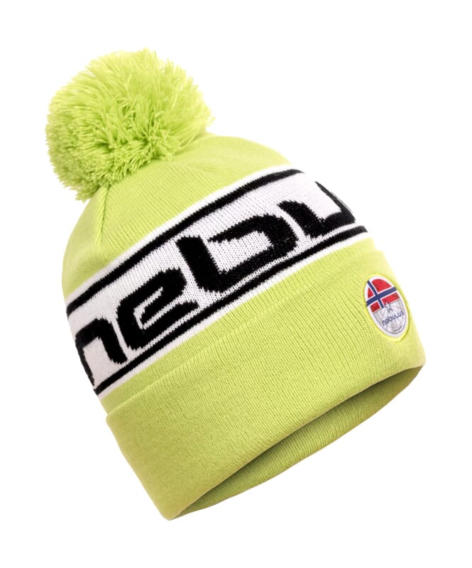 Hat with pom pom BLAKE lime