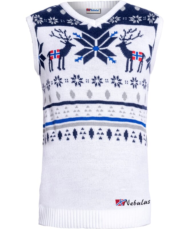 Pull sans manches norvégienne SLEEVER Homme offwhite-navy