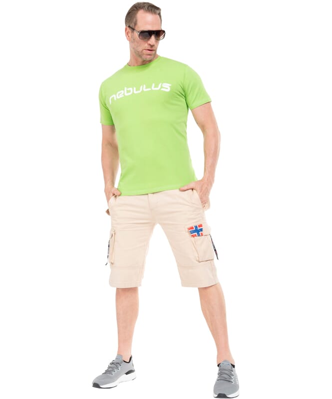 T-Shirt LEOS Homme lime-weiß