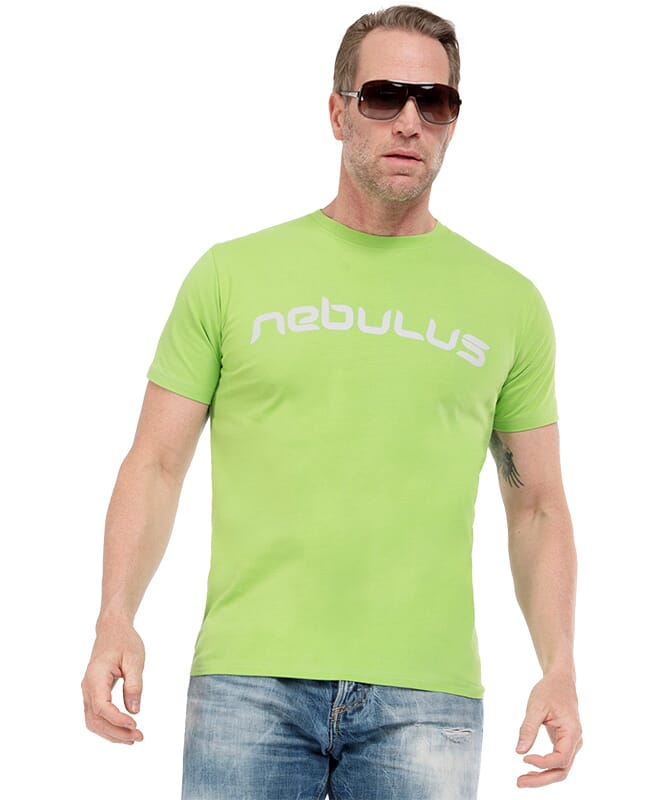 T-Shirt LEOS Heren lime-grau