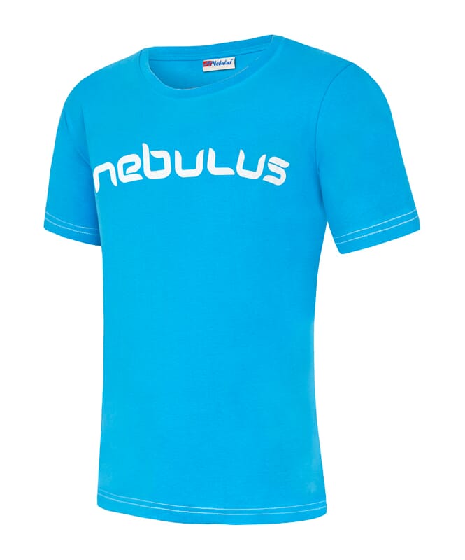 Camiseta LEOS Hombres skyblue-weiß