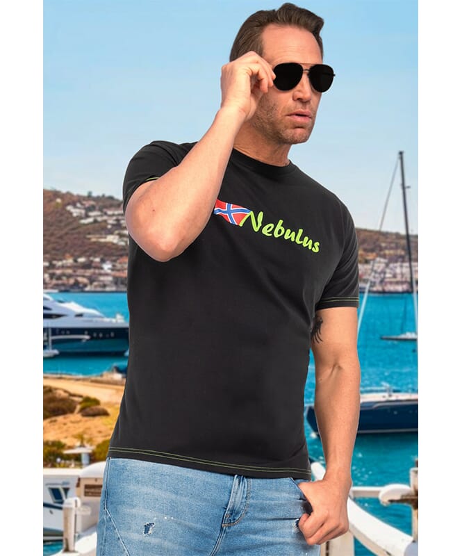 T-shirt REACT Homme schwarz-lime