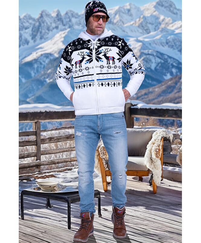 Giacca norvegese con cappuccio NORON Uomo offwhite-schwa