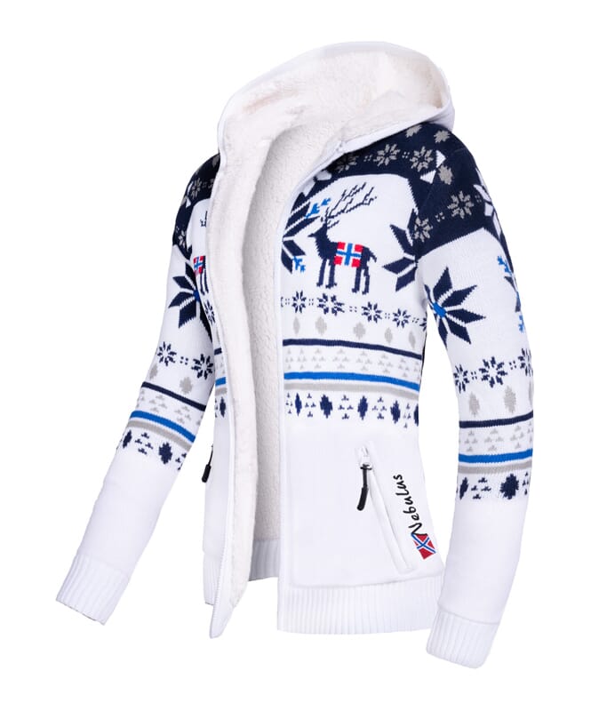 Norwegian jacket with faux fur NORON Women offwhite-navy