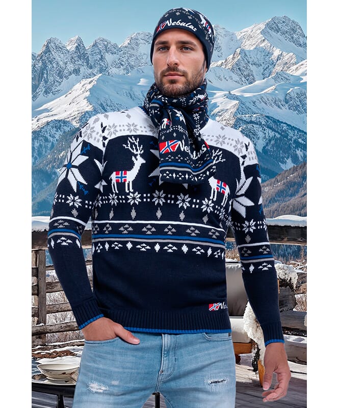 Norge Pullover BREEN Herrer navy-offwhite