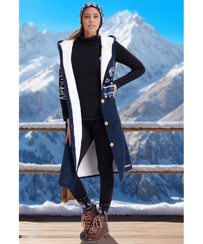 Cappotto norvegese senza maniche NORGE Donna navy