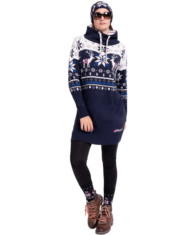 Noors Jurk FINALY Dames navy-offwhite