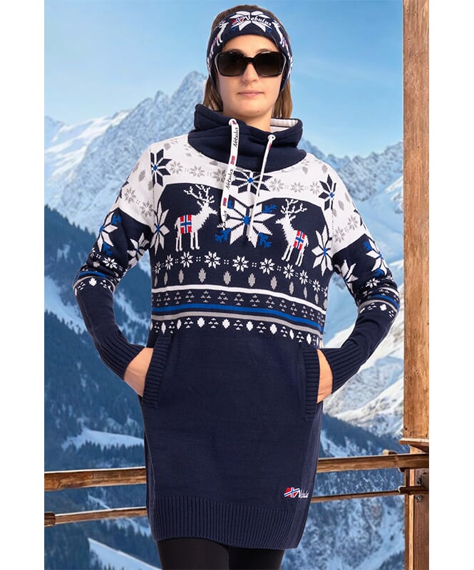 Vestito norvegese FINALY Donna navy-weiß