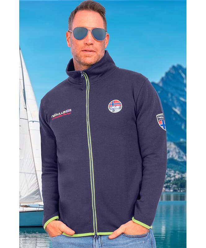 Sweatjacket NORY Men navy-lime