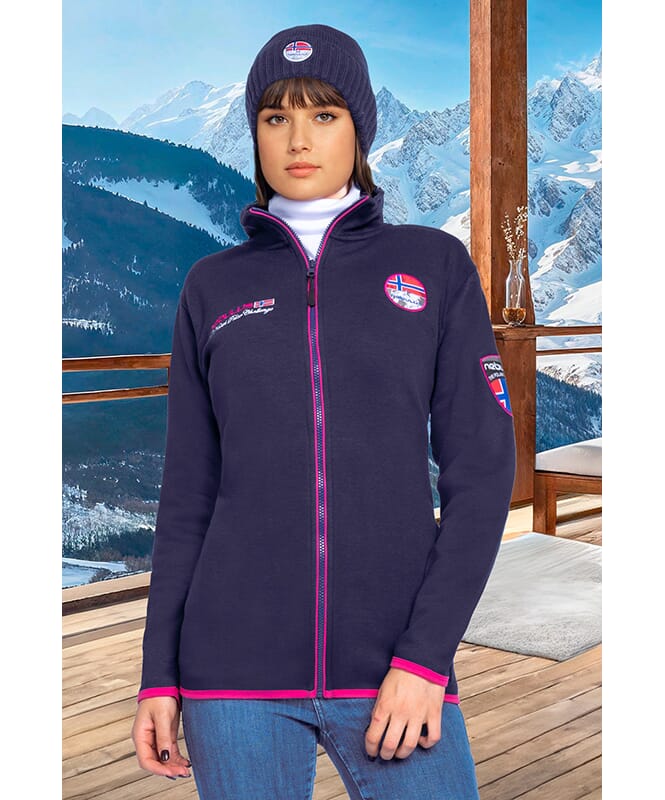 Sweatjakke NORY Damer navy-rosa