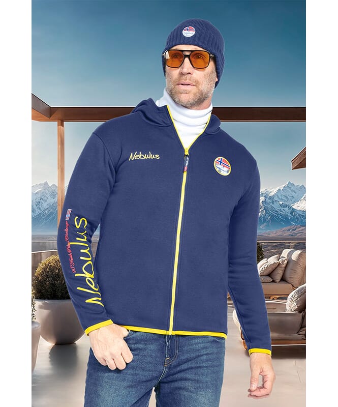 Sweatjacket NORTIS Men navy-gelb