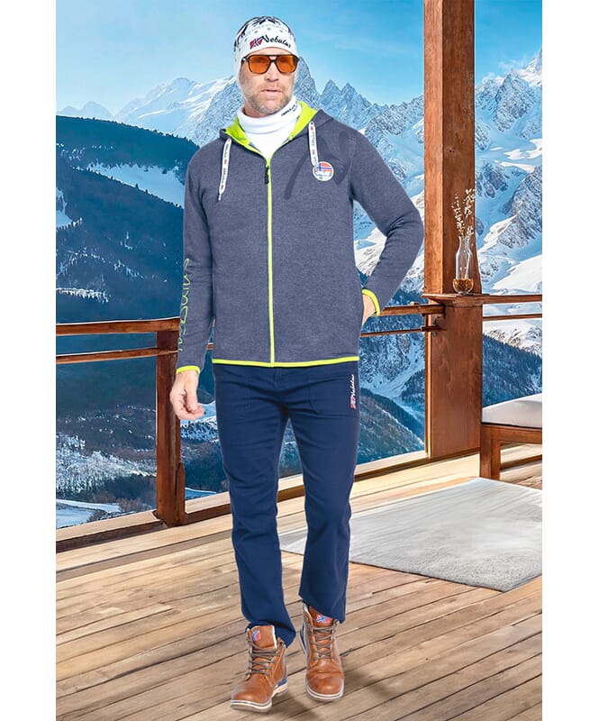 Sweatjacka  VIPES Herr navy-lime