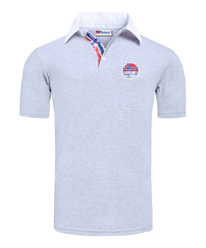 Maglia a polo REBOUND Signori grau-weiß