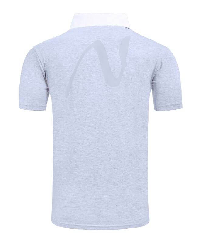 Camiseta polo REBOUND Hombres grau-weiß