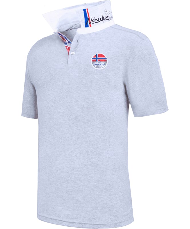 Poloshirt REBOUND Herrer grau-weiß