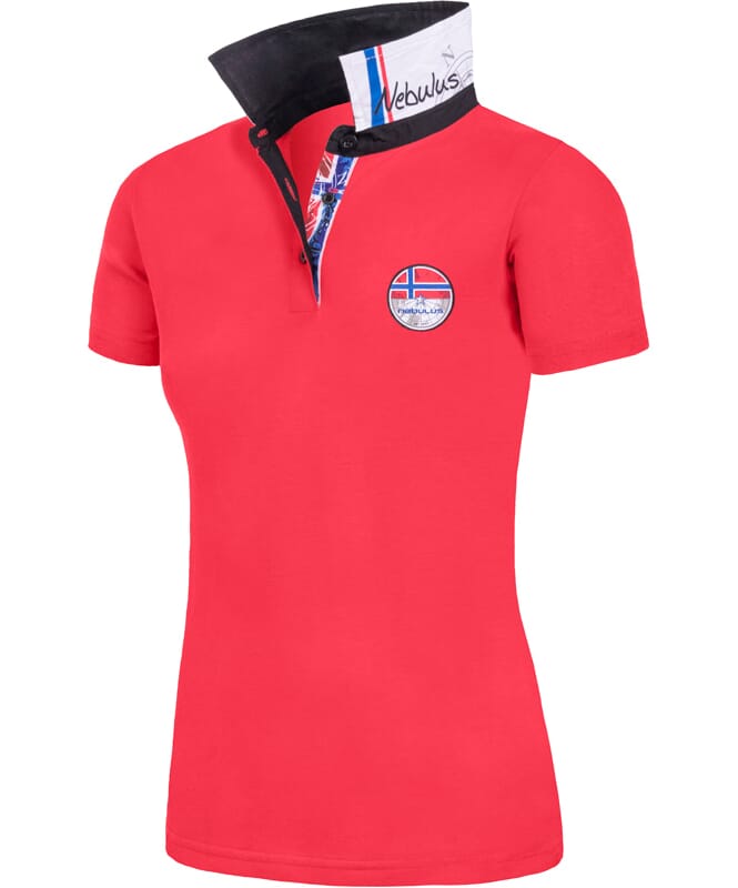 Polo shirt REBOUND Women rot-schwarz