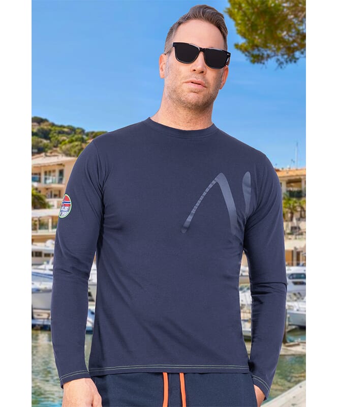 Maglia a maniche lunghe CHOP Signori navy-lime