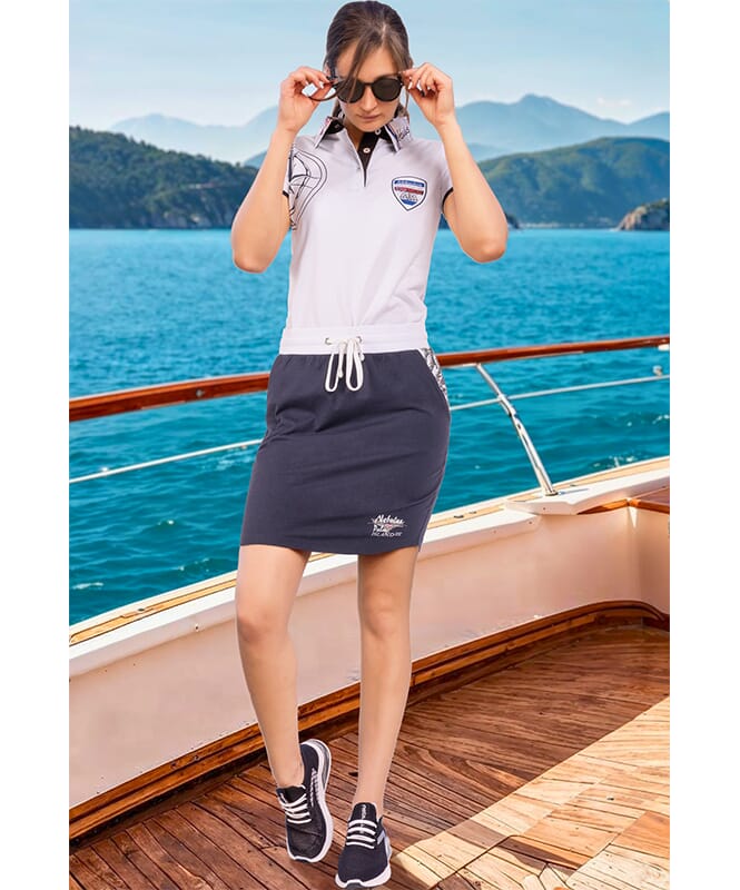Skirt SWEAT PALM Women navy-weiß