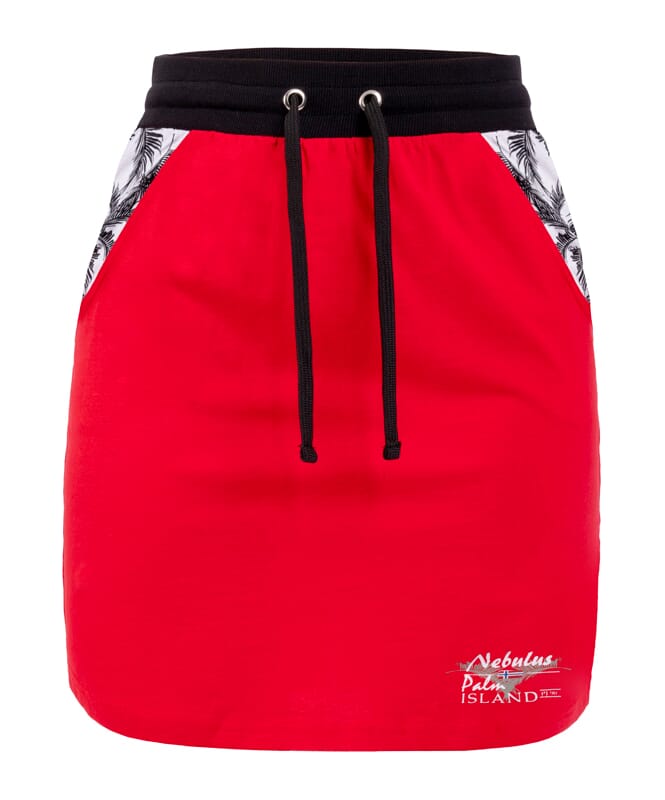 Skirt SWEAT PALM Women rot-schwarz