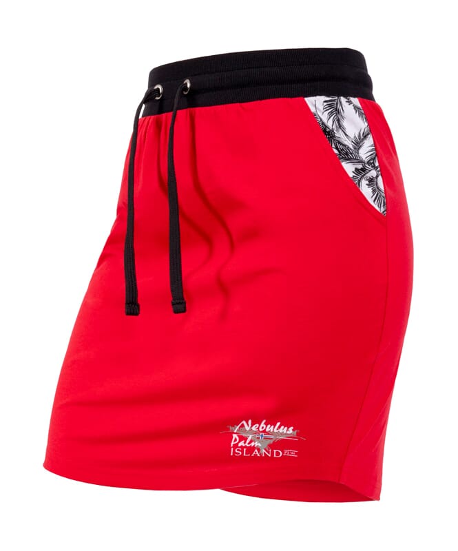 Skirt SWEAT PALM Women rot-schwarz