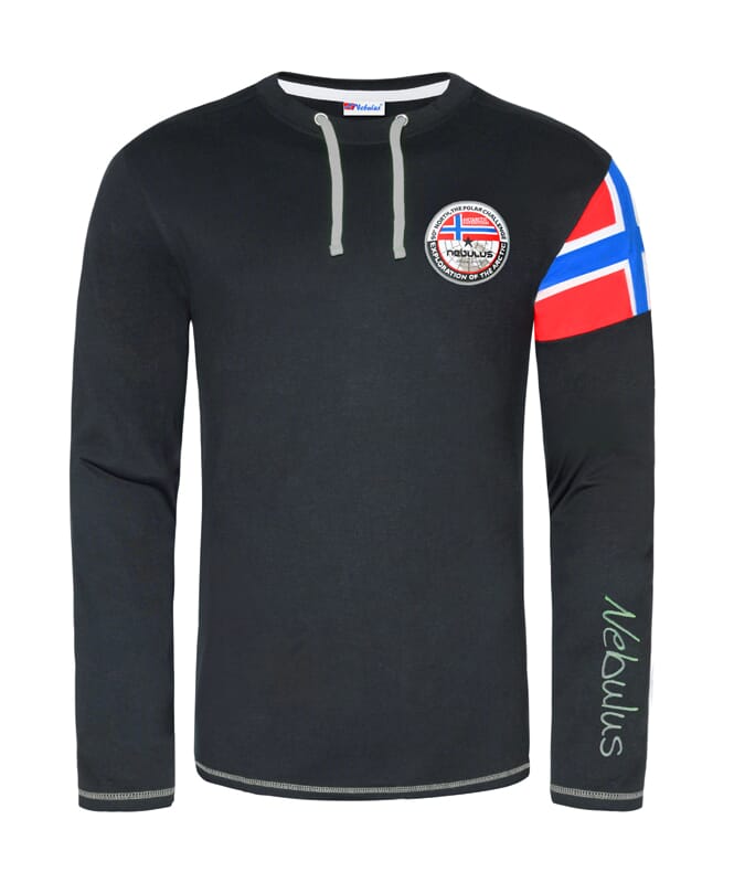 Long-sleeved shirt FRERK Men schwarz-grau