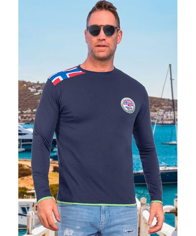 T-shirt à manches longues FREEKY Homme navy-lime