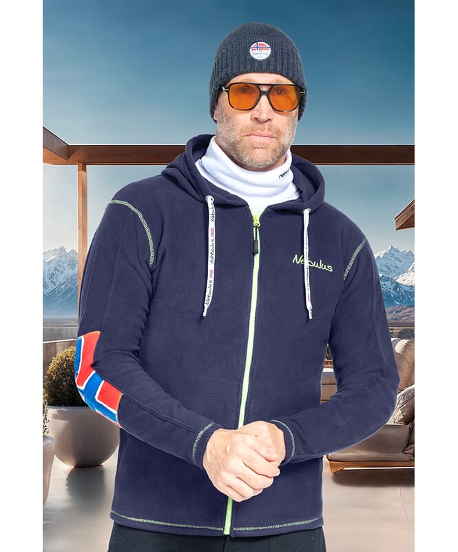 Chaqueta de forro polar NORDAST Hombres navy-lime