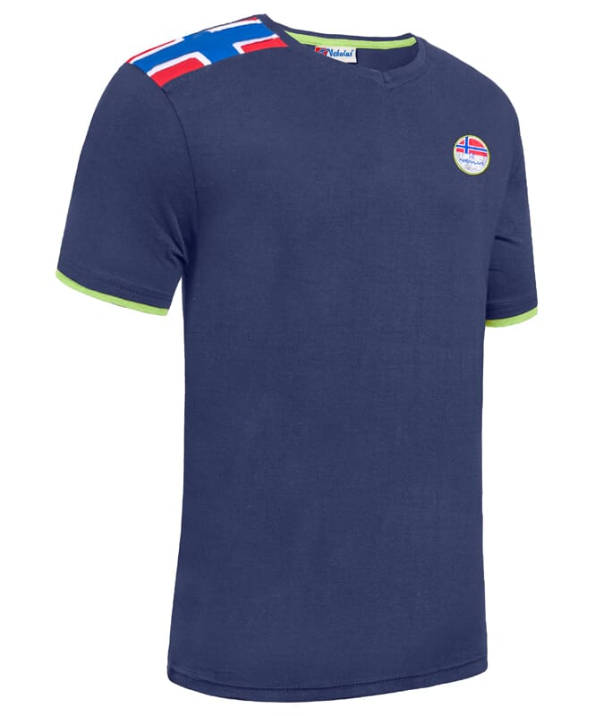 T-shirt NORRY Homme navy-lime