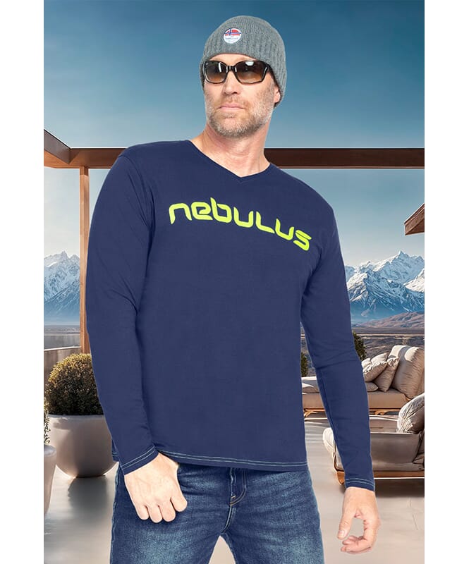 Maglia a maniche lunghe SALOS Signori navy-lime