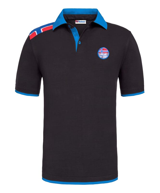 Maglia a polo NEBFLAG Signori schwarz-kobalt