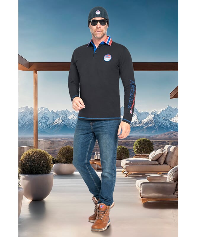 Polo shirt SECOND Men schwarz