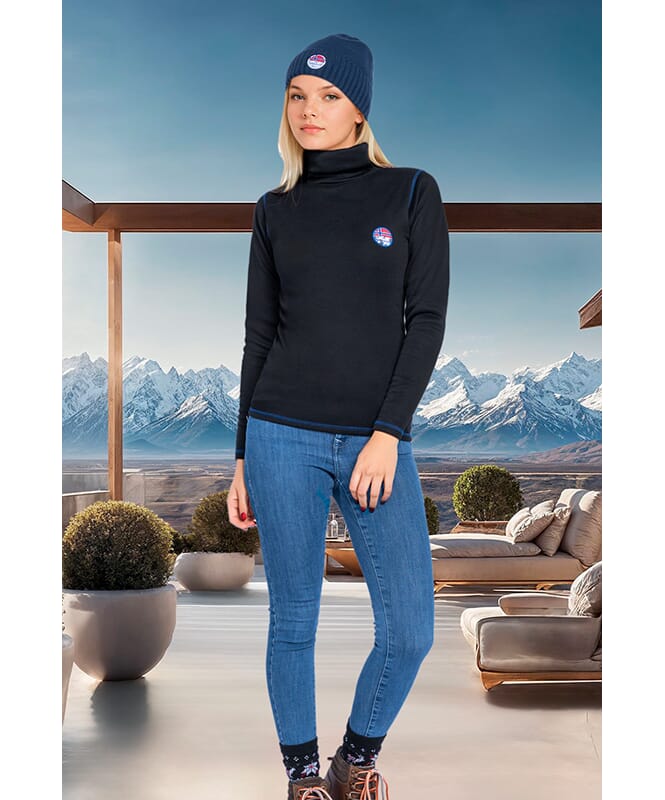 Pullover collo alto BOOST Donna schwarz