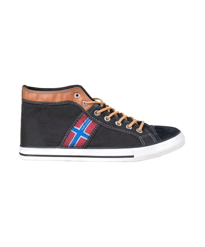 Deels leren Sneaker UTAH High Heren schwarz