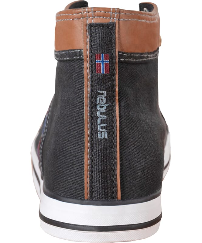 Deels leren Sneaker UTAH High Heren schwarz