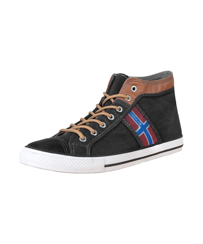 Deels leren Sneaker UTAH High Heren schwarz