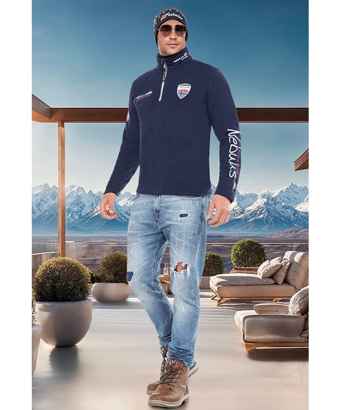 Pull en polaire SKANDINAVIA Homme navy