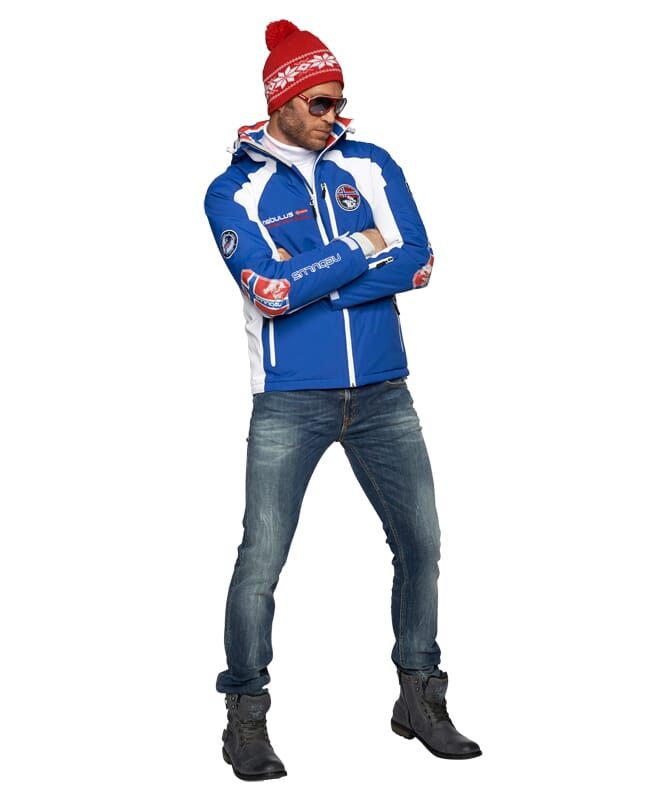 Ski jakke MAESTRO SKI Herrer blau-weiß