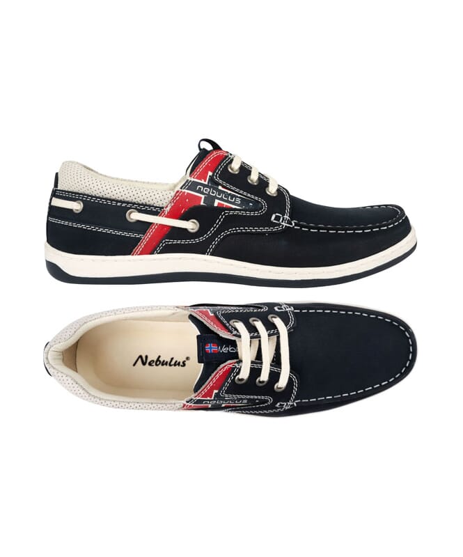 Leather Boat Shoes RIVA navy