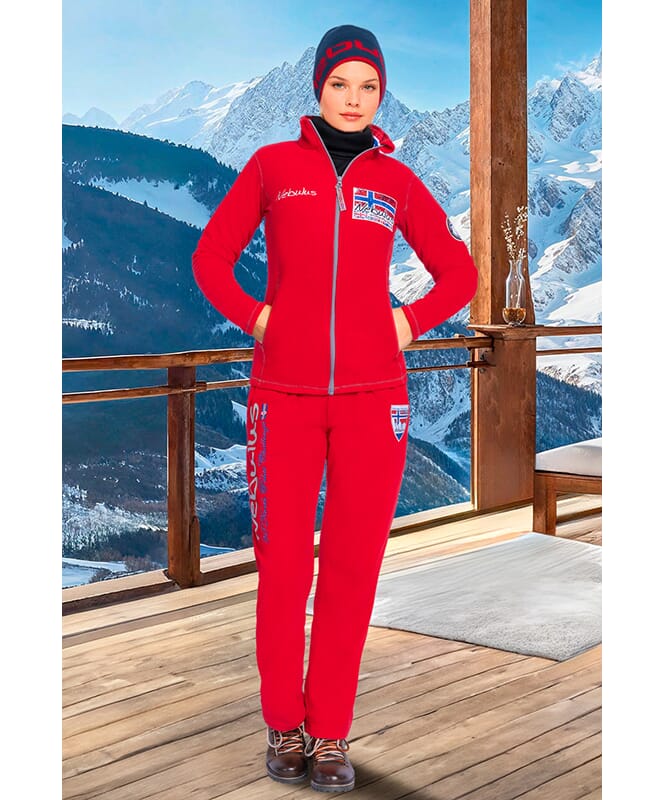 Tuta sportiva in pile MANGONY Donna rot