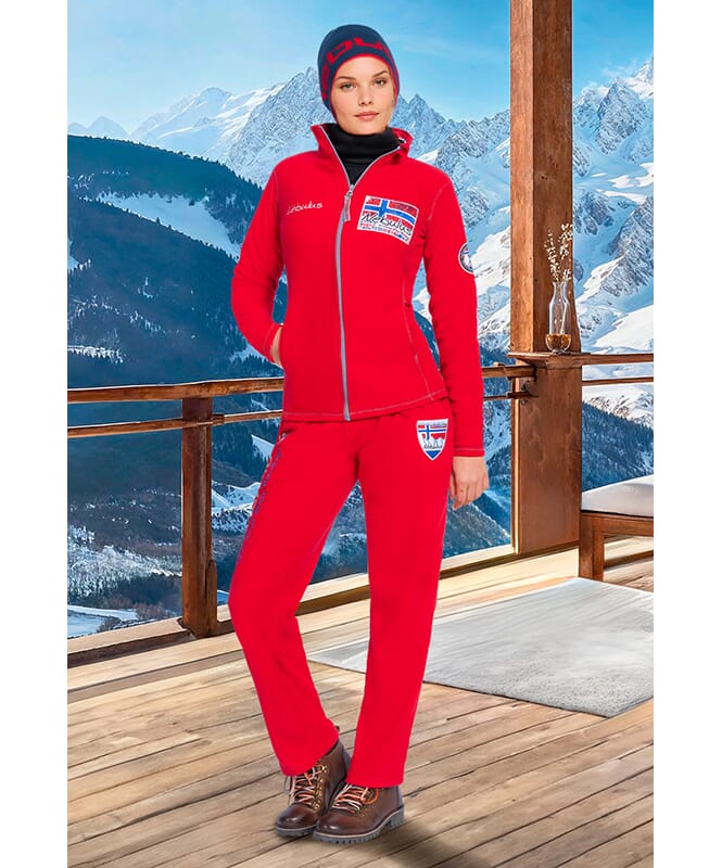 Tuta sportiva in pile MANGONY Donna rot