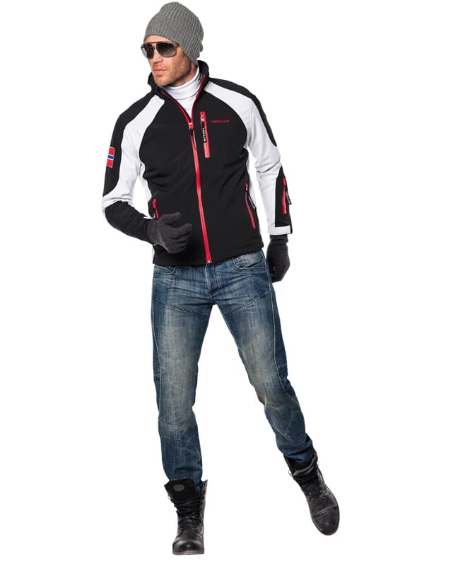 Ski Jacket ROCKSHELL Men schwarz-weiss