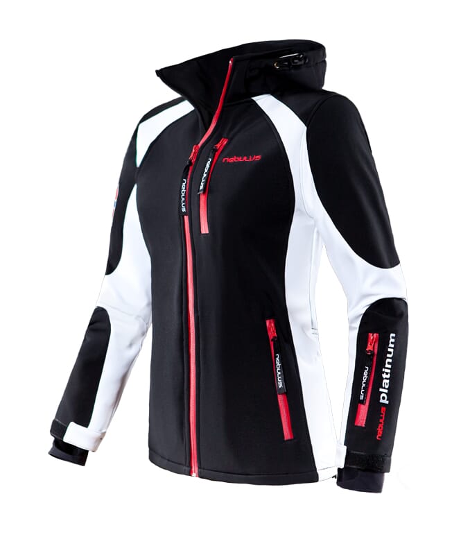 Softshell Ski jacket ROCKSHELL Women schwarz-weiß