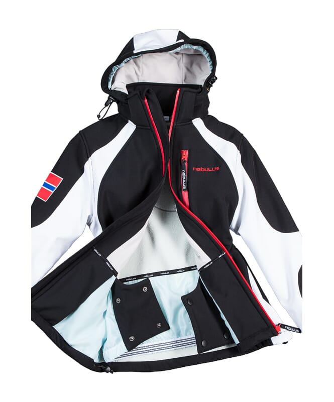 Softshell Ski jacket ROCKSHELL Women schwarz-weiss