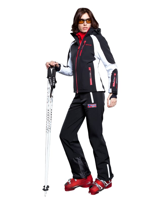 Softshell Ski jacket ROCKSHELL Women schwarz-weiss