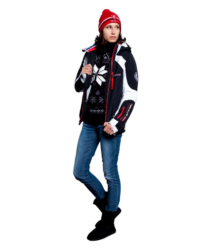 Ski Jacket DAVOS Women schwarz-weiss