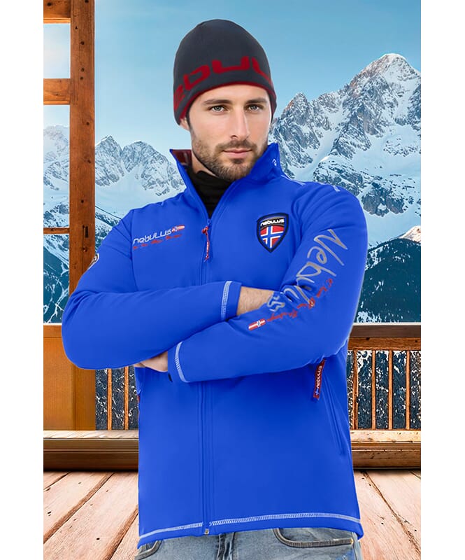 Giacca invernale in softshell STYLER FUR Uomo kobalt