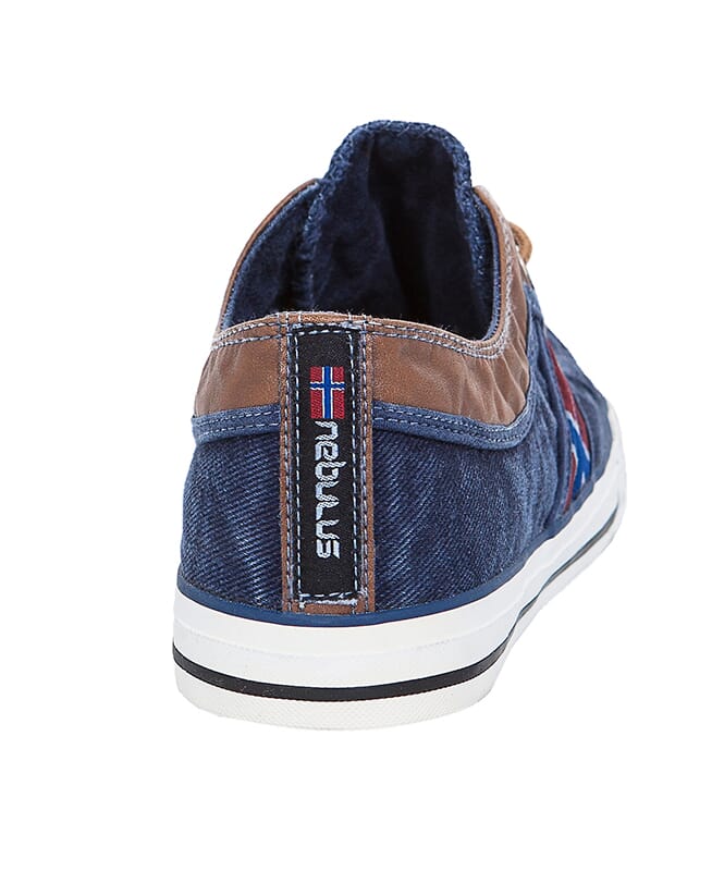 Baskets partiellement en cuir UTAH Homme navy