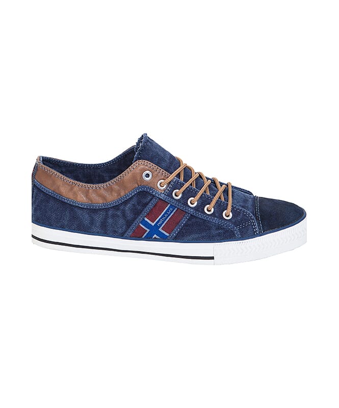 Deels leren Sneaker UTAH Heren navy