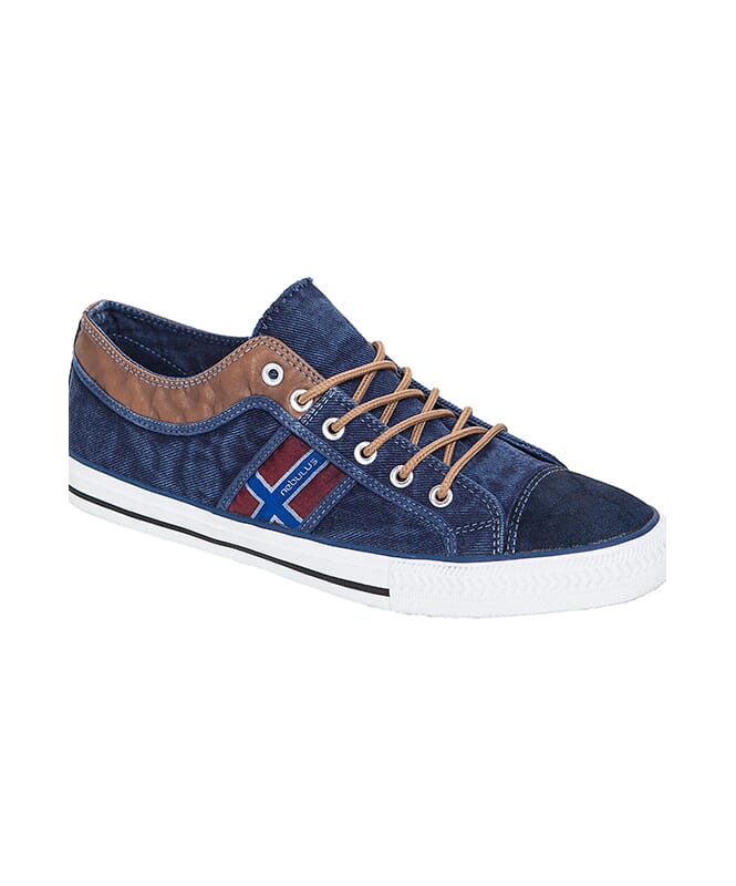 Baskets partiellement en cuir UTAH Homme navy